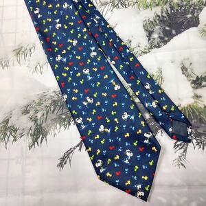 Joe Cool Snoopy Necktie Peanuts Blue Print 50 year Anniversary